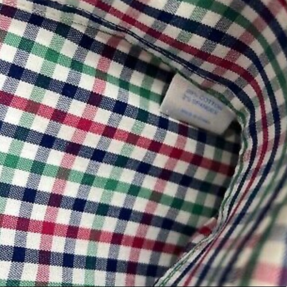 🆕 Southern Tide Gingham Button Down - Navy, Green, Red, & White - Picture 10 of 13